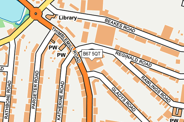 B67 5QT map - OS OpenMap – Local (Ordnance Survey)