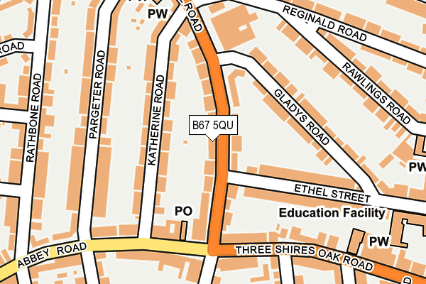 B67 5QU map - OS OpenMap – Local (Ordnance Survey)