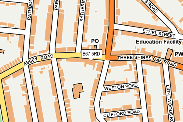 B67 5RD map - OS OpenMap – Local (Ordnance Survey)