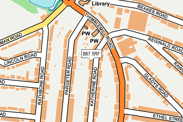 B67 5RF map - OS OpenMap – Local (Ordnance Survey)