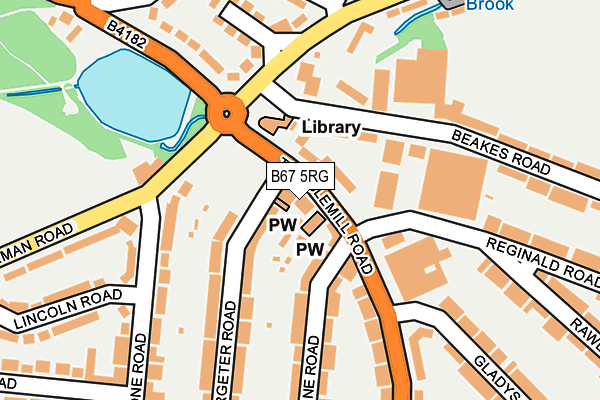 B67 5RG map - OS OpenMap – Local (Ordnance Survey)