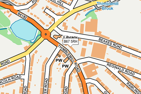 B67 5RH map - OS OpenMap – Local (Ordnance Survey)