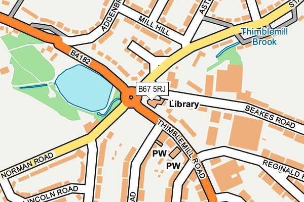 B67 5RJ map - OS OpenMap – Local (Ordnance Survey)