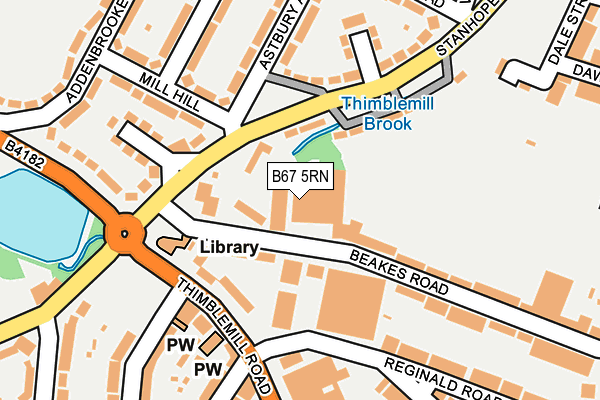 B67 5RN map - OS OpenMap – Local (Ordnance Survey)