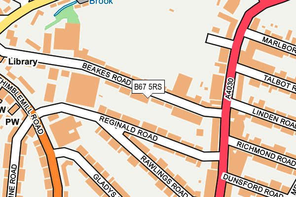 B67 5RS map - OS OpenMap – Local (Ordnance Survey)