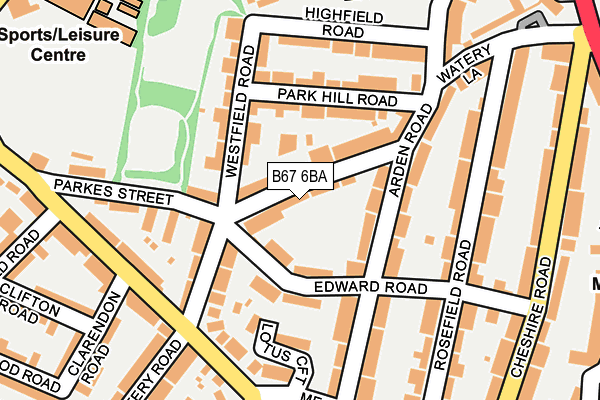 B67 6BA map - OS OpenMap – Local (Ordnance Survey)