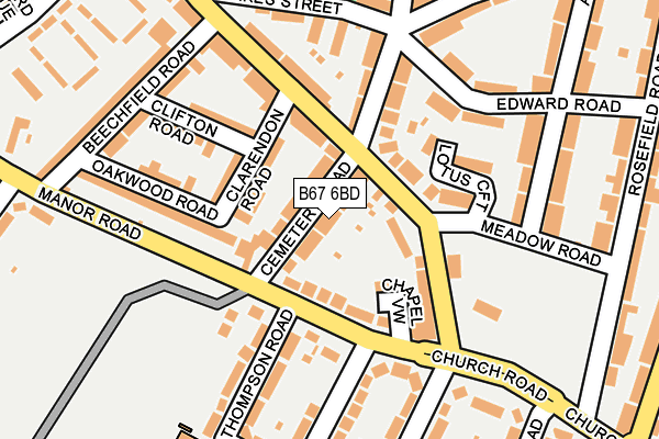 B67 6BD map - OS OpenMap – Local (Ordnance Survey)