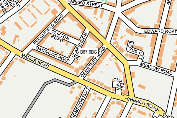 B67 6BG map - OS OpenMap – Local (Ordnance Survey)