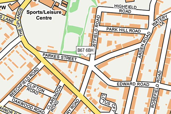 B67 6BH map - OS OpenMap – Local (Ordnance Survey)