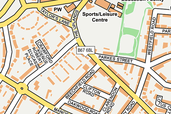 B67 6BL map - OS OpenMap – Local (Ordnance Survey)