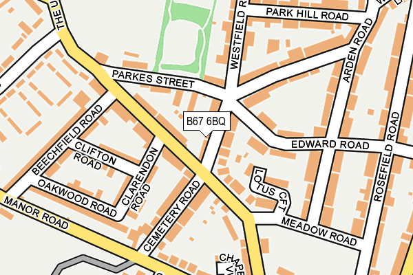 B67 6BQ map - OS OpenMap – Local (Ordnance Survey)