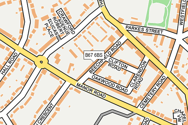 B67 6BS map - OS OpenMap – Local (Ordnance Survey)