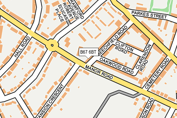 B67 6BT map - OS OpenMap – Local (Ordnance Survey)