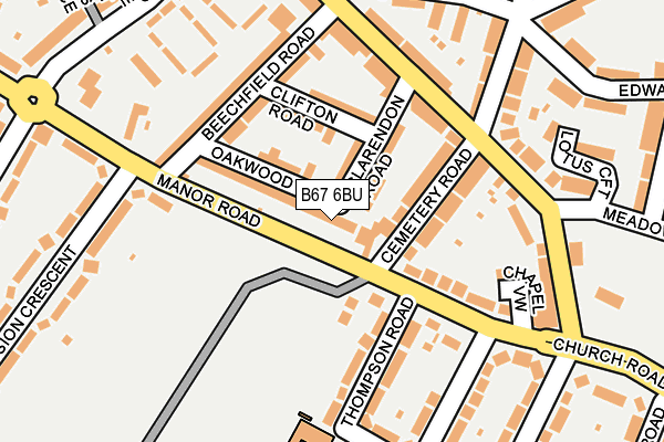 B67 6BU map - OS OpenMap – Local (Ordnance Survey)