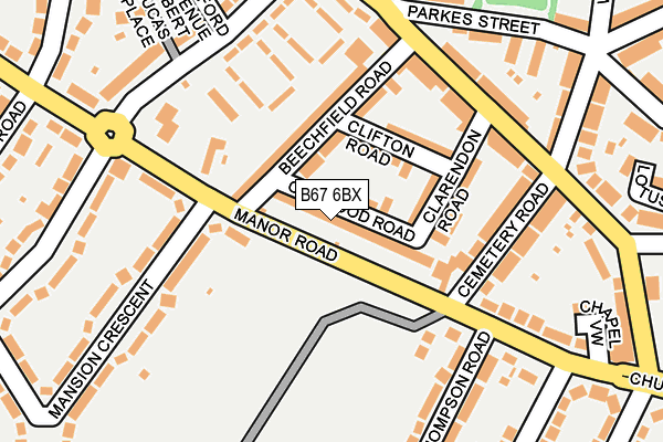 B67 6BX map - OS OpenMap – Local (Ordnance Survey)