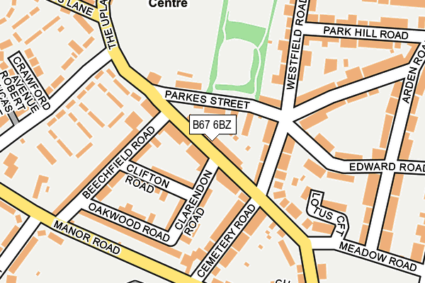 B67 6BZ map - OS OpenMap – Local (Ordnance Survey)