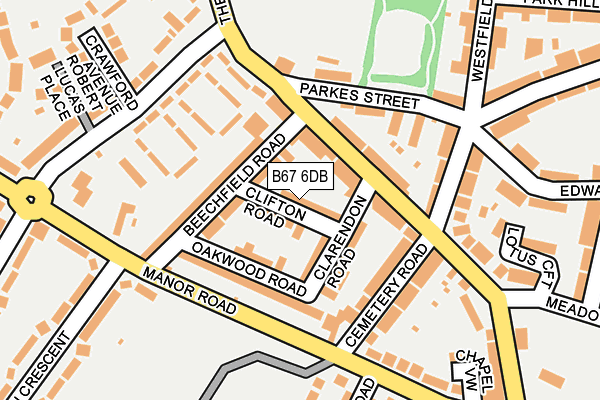 B67 6DB map - OS OpenMap – Local (Ordnance Survey)