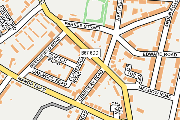 B67 6DD map - OS OpenMap – Local (Ordnance Survey)