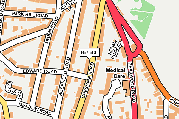 B67 6DL map - OS OpenMap – Local (Ordnance Survey)
