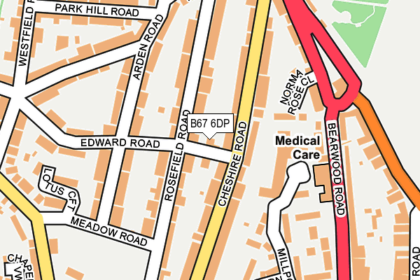 B67 6DP map - OS OpenMap – Local (Ordnance Survey)