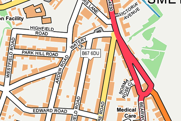 B67 6DU map - OS OpenMap – Local (Ordnance Survey)