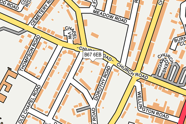 B67 6EB map - OS OpenMap – Local (Ordnance Survey)