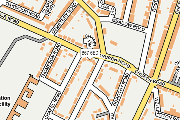 B67 6ED map - OS OpenMap – Local (Ordnance Survey)