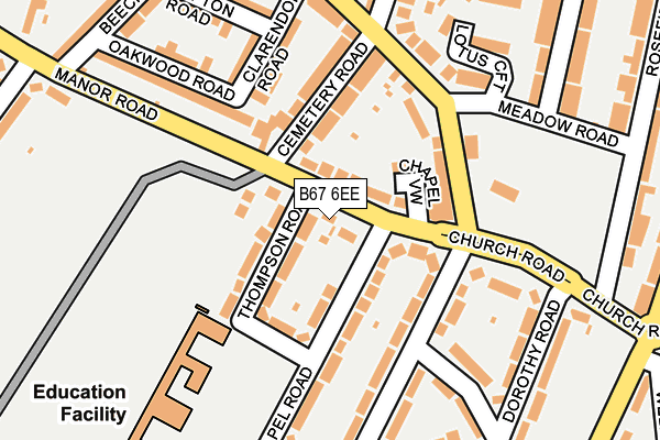 B67 6EE map - OS OpenMap – Local (Ordnance Survey)