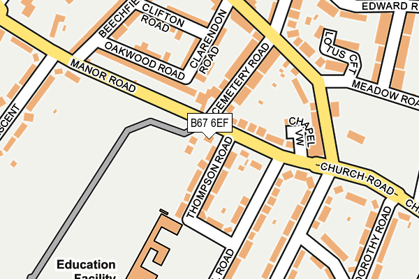 B67 6EF map - OS OpenMap – Local (Ordnance Survey)