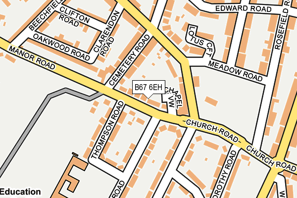 B67 6EH map - OS OpenMap – Local (Ordnance Survey)