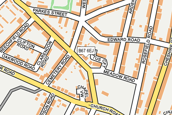 B67 6EJ map - OS OpenMap – Local (Ordnance Survey)