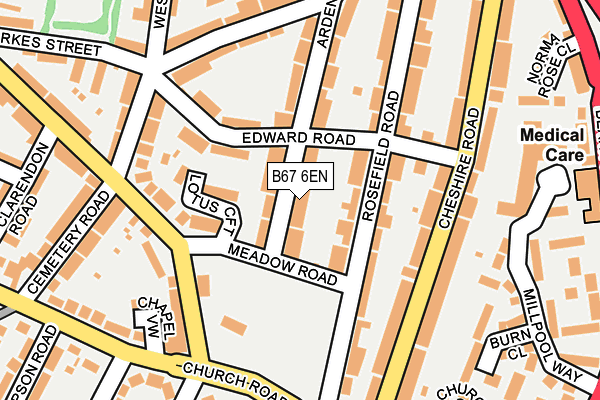 B67 6EN map - OS OpenMap – Local (Ordnance Survey)