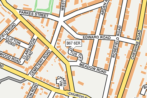 B67 6ER map - OS OpenMap – Local (Ordnance Survey)