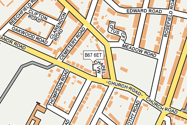 B67 6ET map - OS OpenMap – Local (Ordnance Survey)