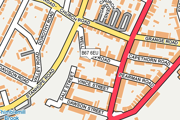 B67 6EU map - OS OpenMap – Local (Ordnance Survey)
