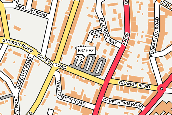 B67 6EZ map - OS OpenMap – Local (Ordnance Survey)