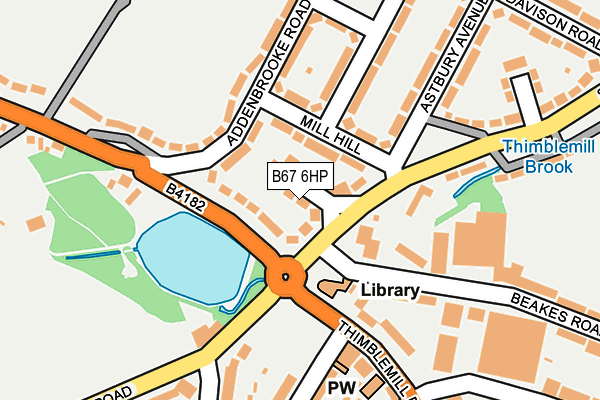 B67 6HP map - OS OpenMap – Local (Ordnance Survey)