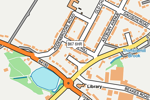 B67 6HR map - OS OpenMap – Local (Ordnance Survey)