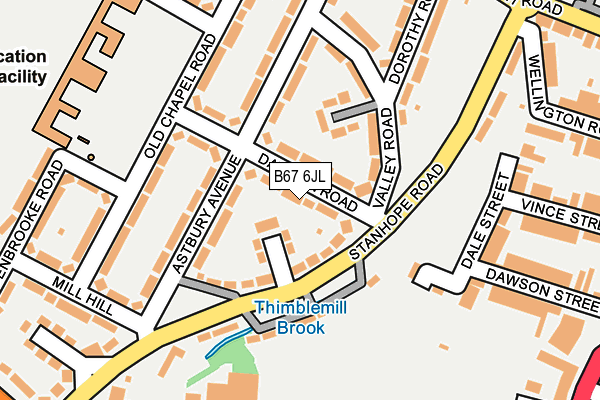 B67 6JL map - OS OpenMap – Local (Ordnance Survey)