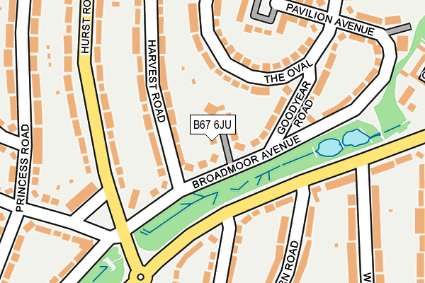 B67 6JU map - OS OpenMap – Local (Ordnance Survey)