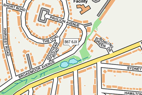 B67 6JX map - OS OpenMap – Local (Ordnance Survey)