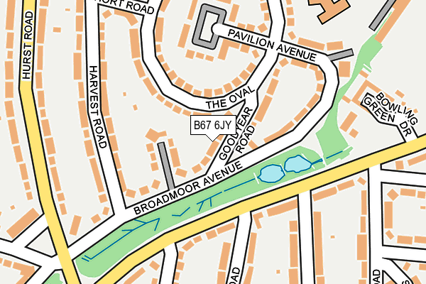 B67 6JY map - OS OpenMap – Local (Ordnance Survey)