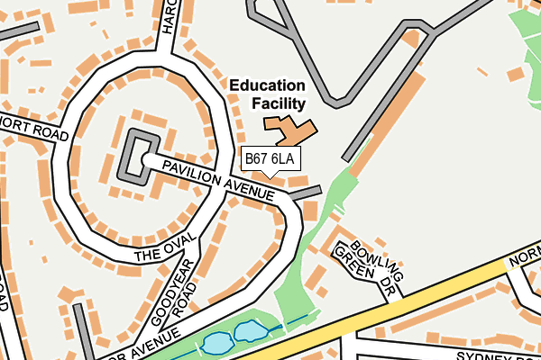 B67 6LA map - OS OpenMap – Local (Ordnance Survey)