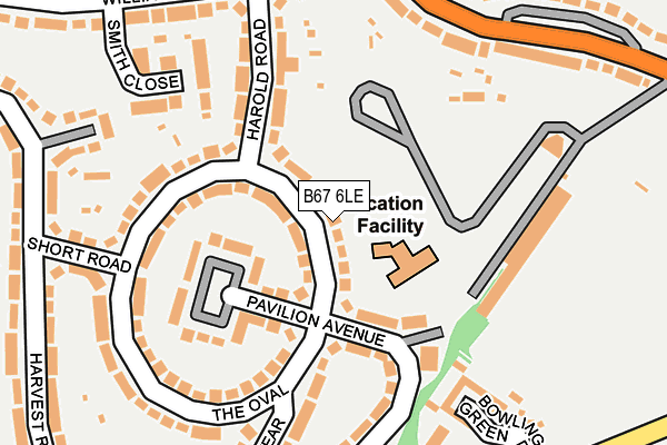 B67 6LE map - OS OpenMap – Local (Ordnance Survey)