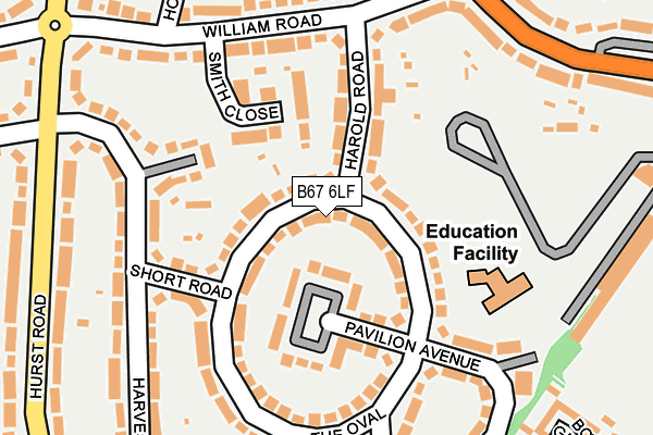 B67 6LF map - OS OpenMap – Local (Ordnance Survey)