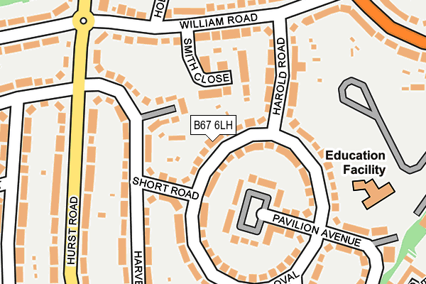 B67 6LH map - OS OpenMap – Local (Ordnance Survey)