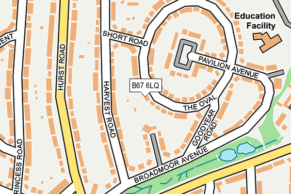 B67 6LQ map - OS OpenMap – Local (Ordnance Survey)