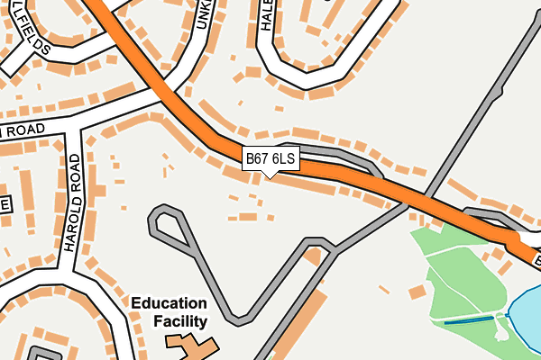 B67 6LS map - OS OpenMap – Local (Ordnance Survey)