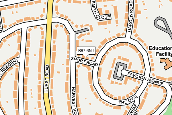 B67 6NJ map - OS OpenMap – Local (Ordnance Survey)