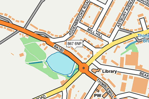 B67 6NP map - OS OpenMap – Local (Ordnance Survey)